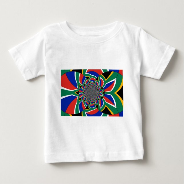 Regnbågsnation: Vibrant South Afrika Art Skriv ut Tee Shirt (Framsida)