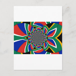 Regnbågsnation: Vibrant South Afrika Art Skriv ut Vykort