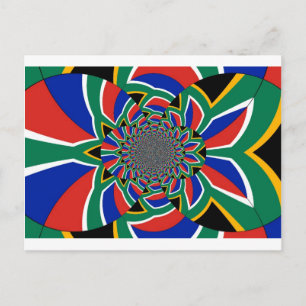 Regnbågsnation: Vibrant South Afrika Art Skriv ut Vykort