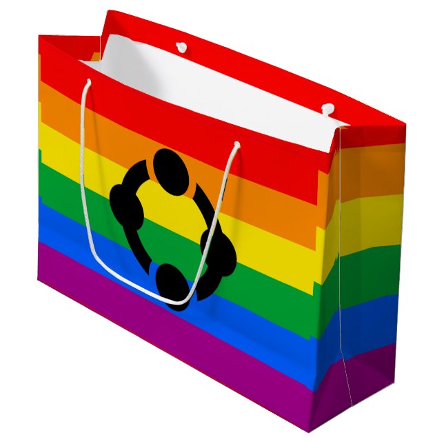 Regnbågsnisch HBTQ-flagga (Framsidan Vinklad)