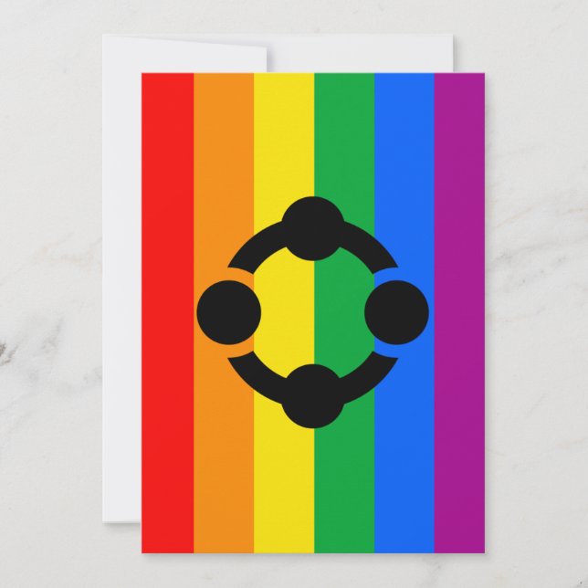 Regnbågsnisch HBTQ-flagga Julkort (Framsida)