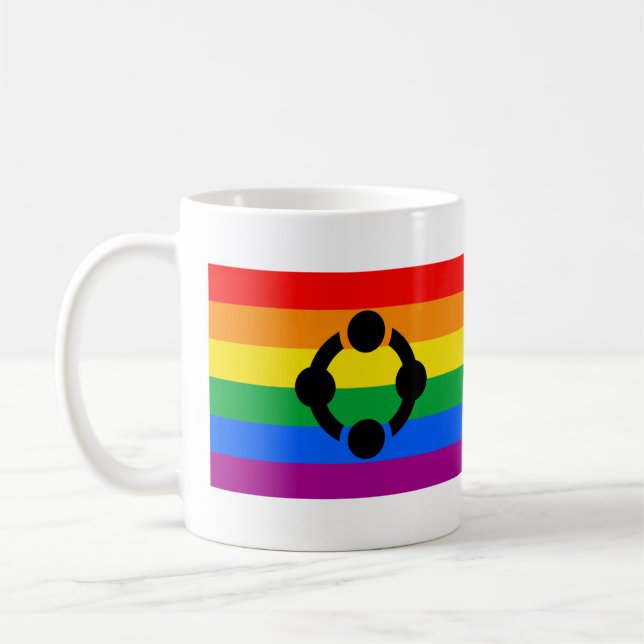 Regnbågsnisch HBTQ-flagga Kaffemugg (Vänster)