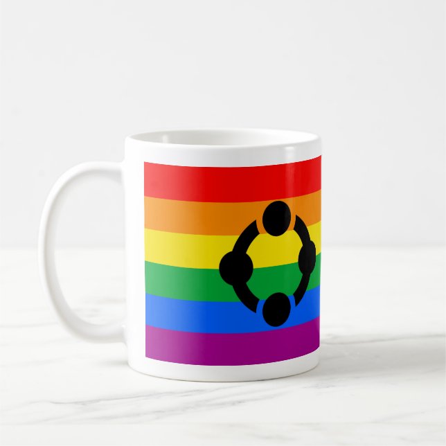 Regnbågsnisch HBTQ-flagga Kaffemugg (Vänster)