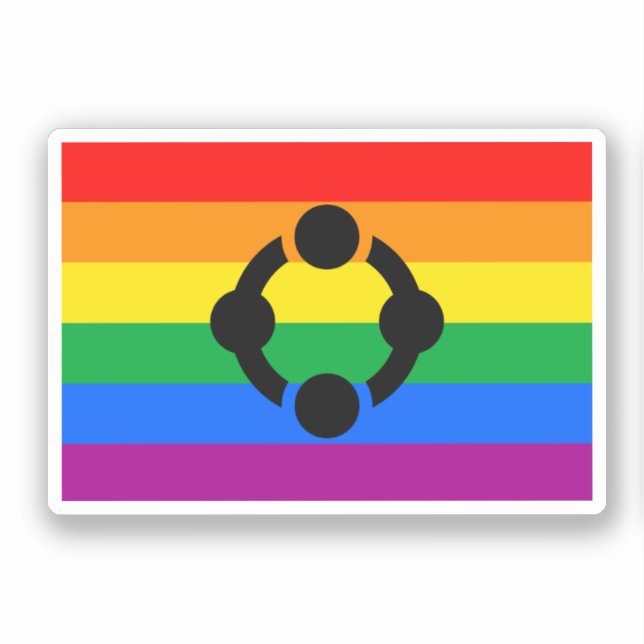 Regnbågsnisch HBTQ-flagga Klistermärken (Framsida)
