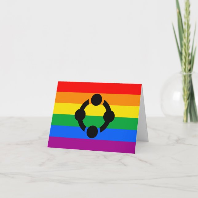 Regnbågsnisch HBTQ-flagga Kort (Framsida)