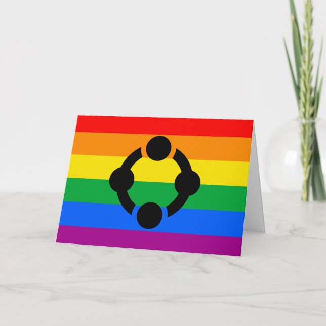 Regnbågsnisch HBTQ-flagga Kort (Framsida)