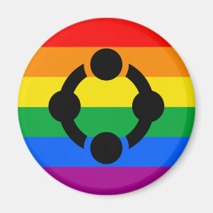 Regnbågsnisch HBTQ-flagga Magnet