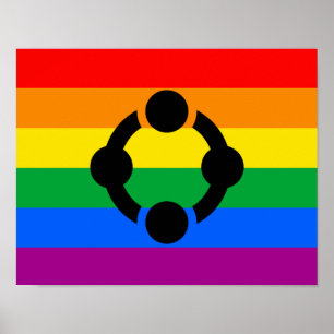 Regnbågsnisch HBTQ-flagga Poster