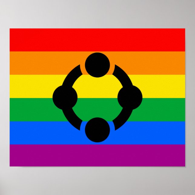 Regnbågsnisch HBTQ-flagga Poster (Framsidan)