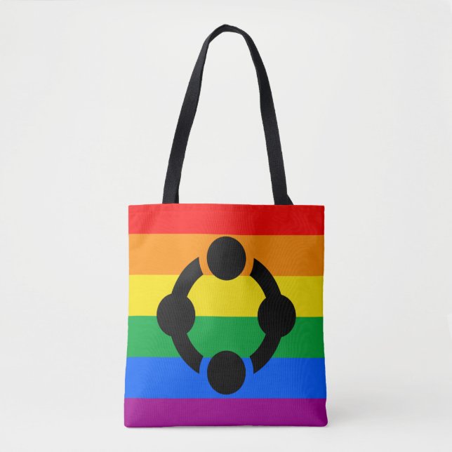 Regnbågsnisch HBTQ-flagga Tygkasse (Framsida)