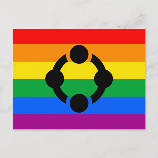 Regnbågsnisch HBTQ-flagga Vykort (Framsida)