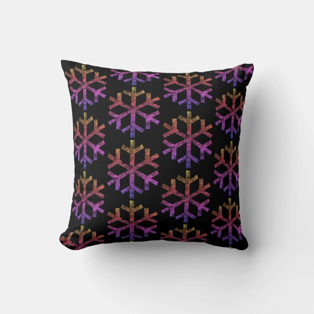 Regnbågsnöflingor För Soffa Soffa Chaise Loungemöb Kudde (Framsida)