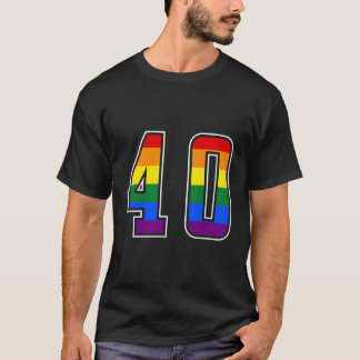 Regnbågsnummer 40 Team Junior numrerad enhetlig T Shirt
