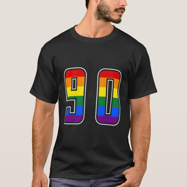 Regnbågsnummer 90-teamet Junior Numrerad enhetlig T Shirt (Framsida)