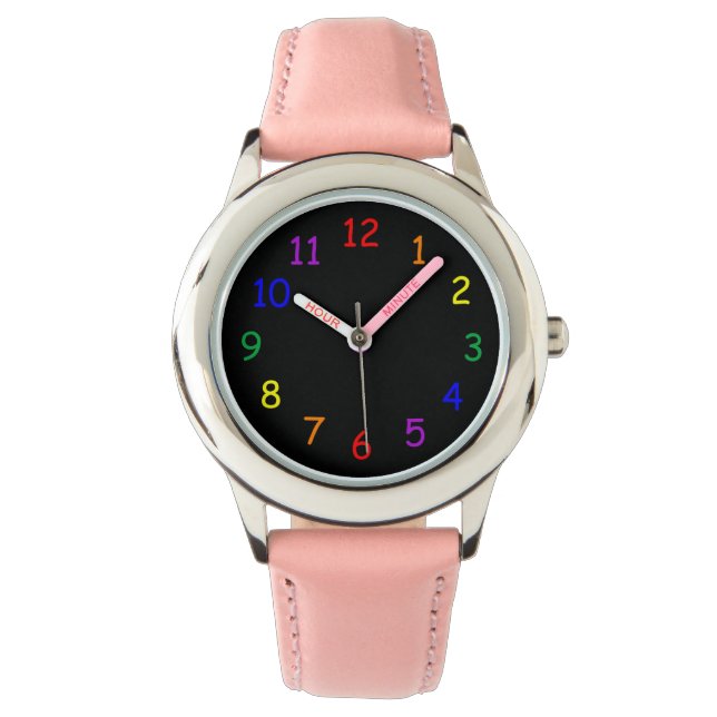 Regnbågsnumreturklocka Armbandsur (Framsida)