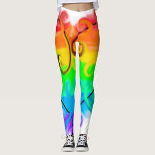 Regnbågsnurra Leggings