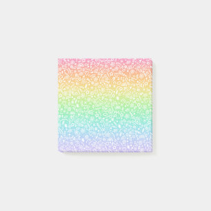 Regnbågsövertoningsdörrar Post-it Notes Block