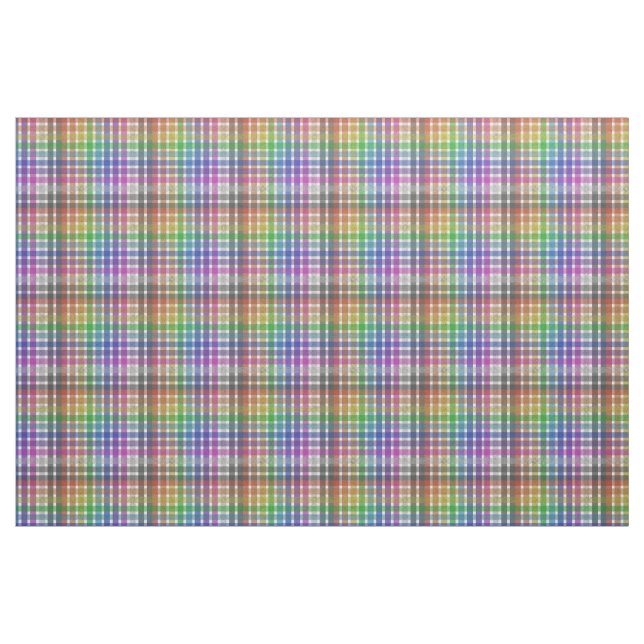 Regnbågsplaid - Pima bomullstyg Tyg (Fat Quarter)