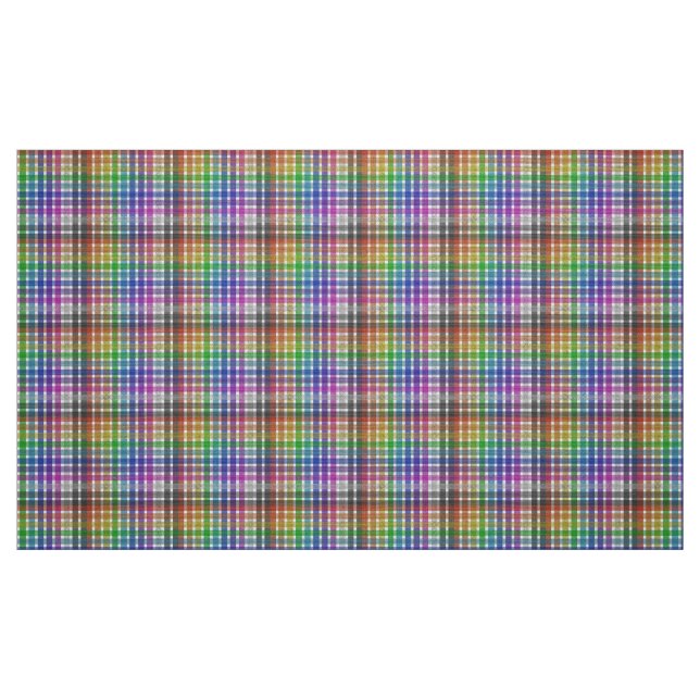Regnbågsplaid - Polyester Vävd Tyg (Fat Quarter)