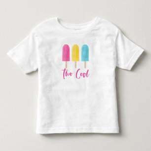 Regnbågspop 2 Coolor sommaren 2:a födelsedagen T Shirt