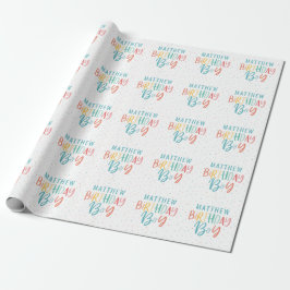 Regnbågspottfödelsepojke Presentpapper