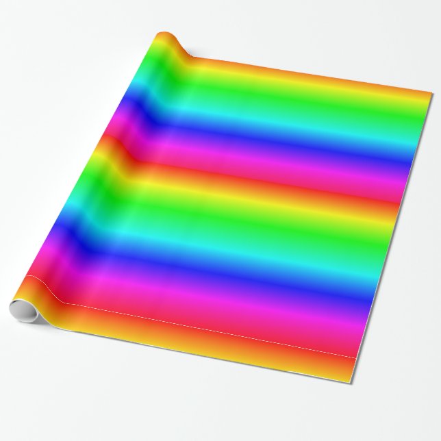 Regnbågspresentinslagning Presentpapper (Utrullad)