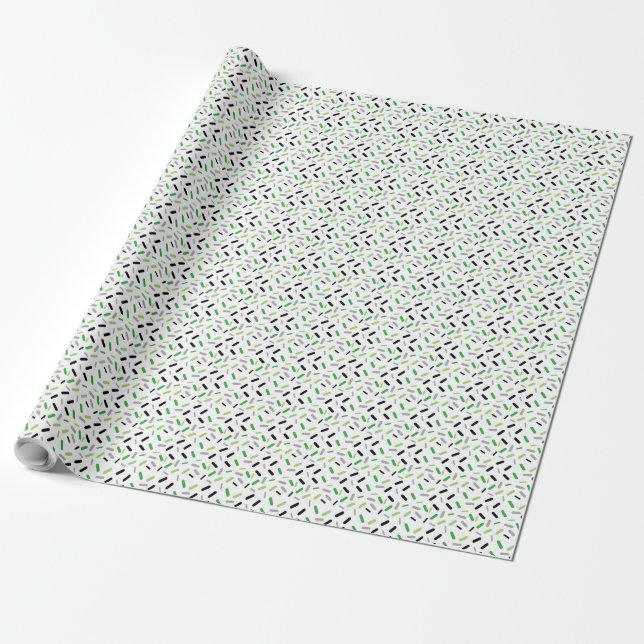 Regnbågsprydnader Aromantiska Aro Prideflagga Presentpapper (Utrullad)