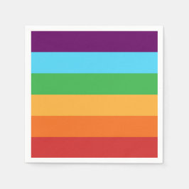 Regnbågsränder Kul Ljus Godis Födelsedagsfest Pappersservett