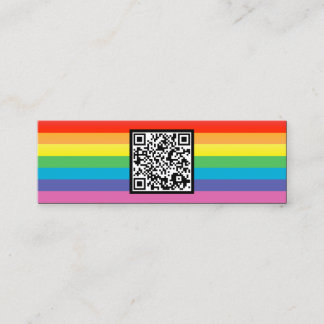 regnbågsränder QR-kod Mini Visitkort