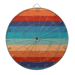 Regnbågsränder Vintage gammal stil geometrisk Darttavla
