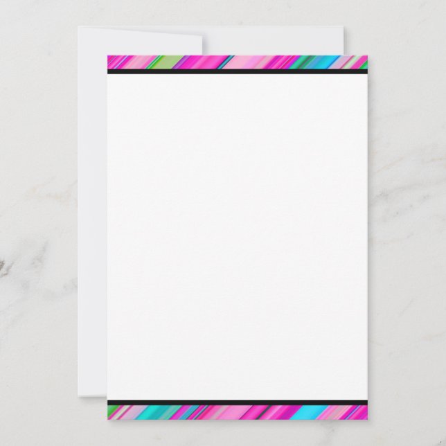 Regnbågsrandigt födelsedagsdesign inbjudningar (Framsida)