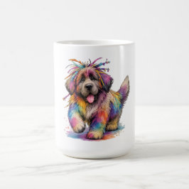 Regnbågsrebell Vattenfärg Newf Kaffemugg