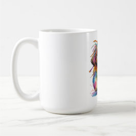 Regnbågsrebell Vattenfärg Newf Kaffemugg