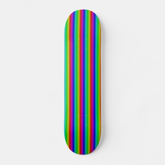 Regnbågsremsor - Mönster Mini Skateboard Bräda 18,7 Cm (Framsida)