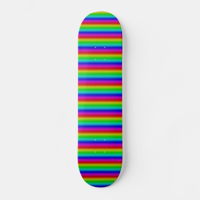 Regnbågsremsor - Mönster Skateboard Bräda 20 Cm (Framsida)