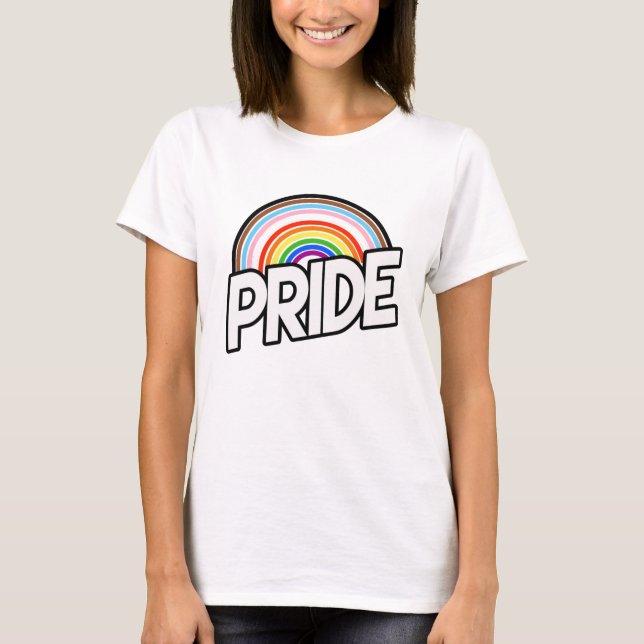 Regnbågsringar Progress Pride T Shirt (Framsida)