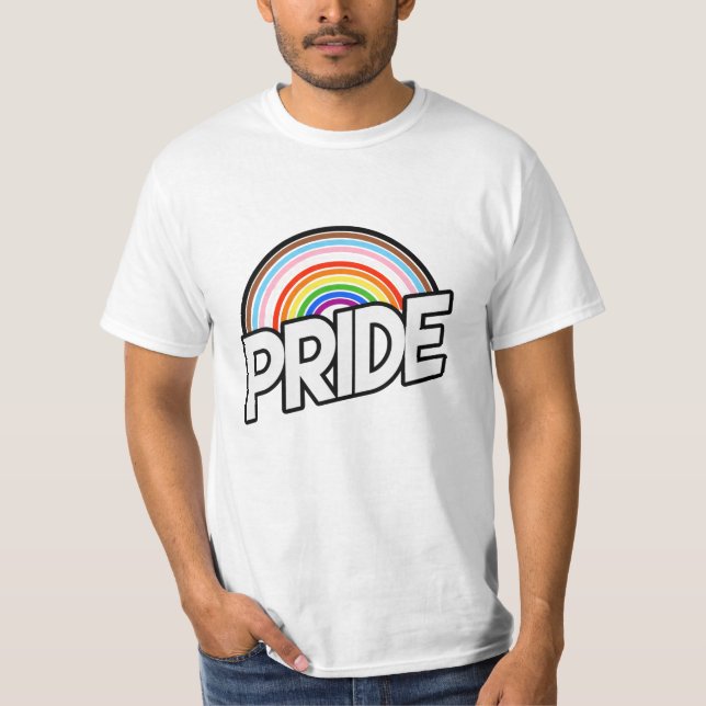Regnbågsringar Progress Pride T Shirt (Framsida)