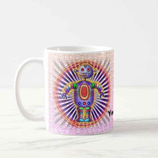 Regnbågsrobotmugg Kaffemugg (Vänster)