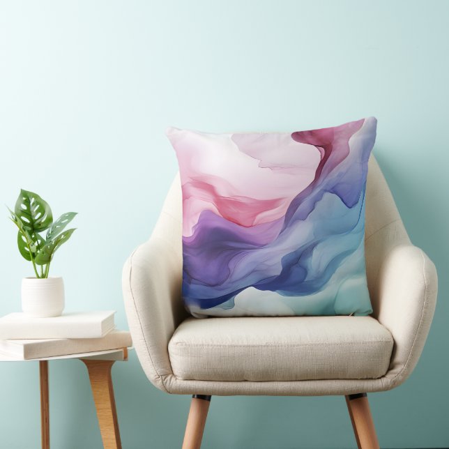 Regnbågsrök snurra mönster kudde (Stol)