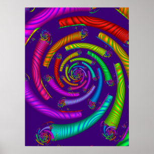 Regnbågsrör Spiral Poster