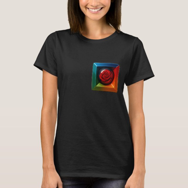 Regnbågsros Kub T Shirt (Framsida)