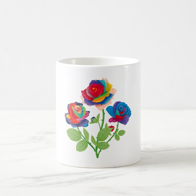 Regnbågsrosor Kaffemugg (Skapare uppladdad)