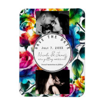 Regnbågsrosor Svart & Vit Blommig Spara Datum