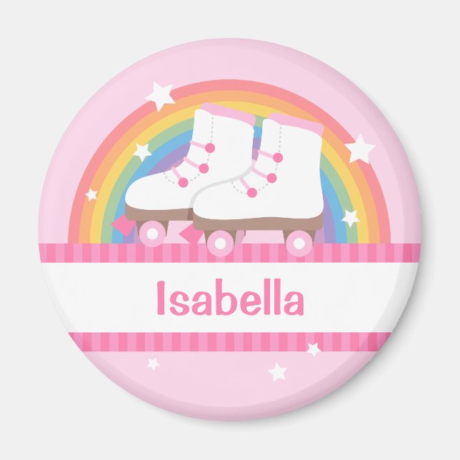 Regnbågsrullar för flickor magnet (Framsidan)