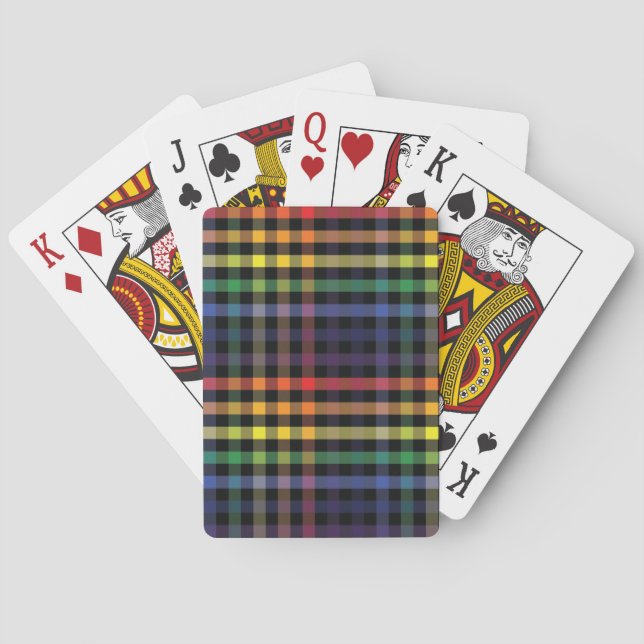 Regnbågsrutig Casinokort (Baksidan)