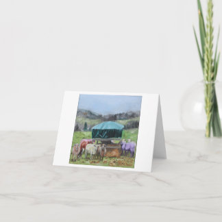 Regnbågssheep tomma kort