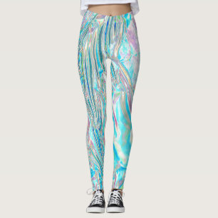 Regnbågsskimrande damasker leggings