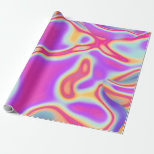Regnbågsskimrande rosa Fluid struktur 6 Presentpapper