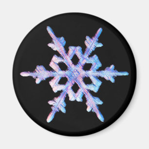 Regnbågsskimrande snowflake magnet
