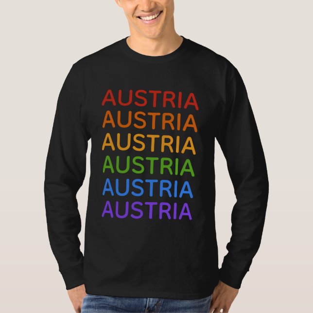 Regnbågsskjortor i Österrike och jacka T Shirt (Framsida)